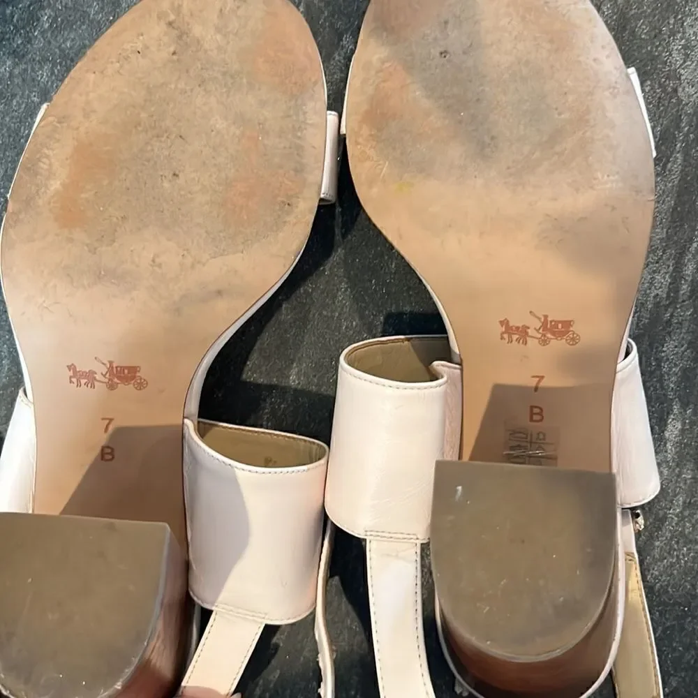 Coach Tan Block Heels - Picture 7 of 8